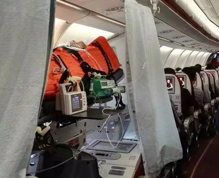 富川跨国医疗包机、航空担架
